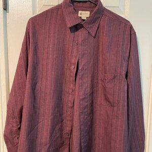 2/$20.00 Men's Haggar Long Sleeve Button-Down Shirt S